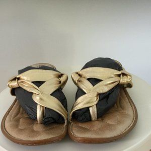 Born Gold Leather Thong